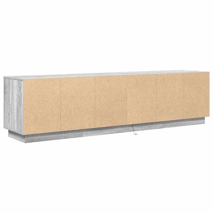 TV Cabinet with LED Lights Grey Sonoma 193,5x41x50 cm