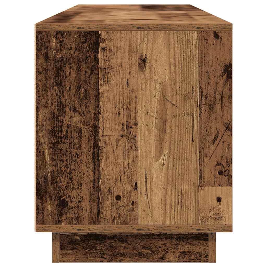 TV Cabinet with LED Lights Old Wood 193,5x41x50 cm