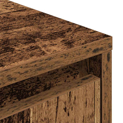 TV Cabinet with LED Lights Old Wood 193,5x41x50 cm