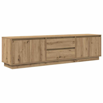 TV Cabinet with LED Lights Artisan Oak 193,5x41x50 cm