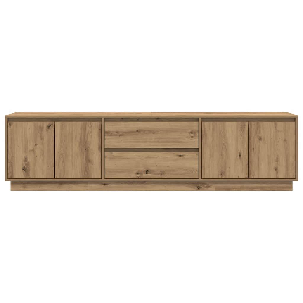 TV Cabinet with LED Lights Artisan Oak 193,5x41x50 cm