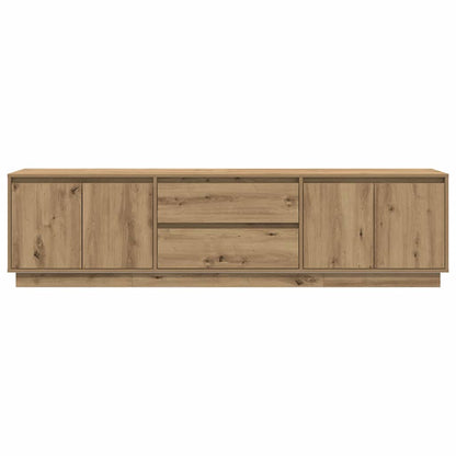 TV Cabinet with LED Lights Artisan Oak 193,5x41x50 cm