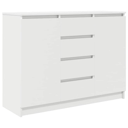 Sideboard with Drawers White 100,5x35x76 cm Engineered Wood