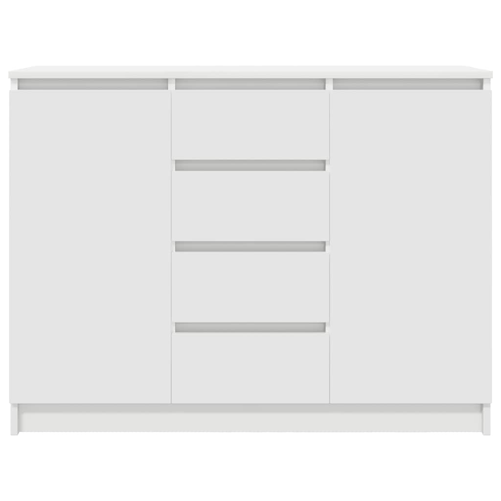 Sideboard with Drawers White 100,5x35x76 cm Engineered Wood