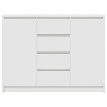 Sideboard with Drawers White 100,5x35x76 cm Engineered Wood