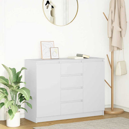 Sideboard with Drawers White 100,5x35x76 cm Engineered Wood