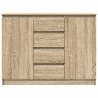 Sideboard with Drawers Sonoma Oak 100.5x35x76cm Engineered Wood