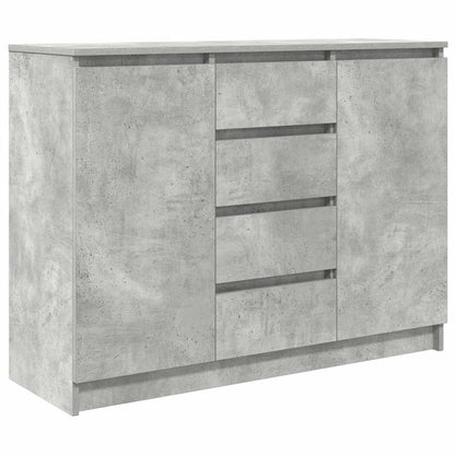 Sideboard with Drawers Concrete Grey 100.5x35x76 cm