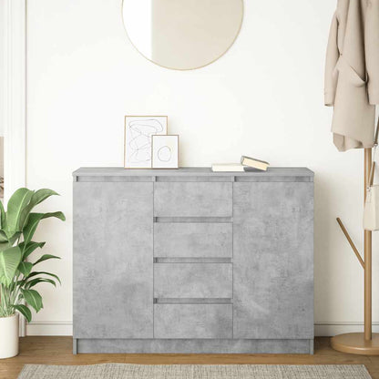 Sideboard with Drawers Concrete Grey 100.5x35x76 cm