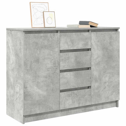 Sideboard with Drawers Concrete Grey 100.5x35x76 cm