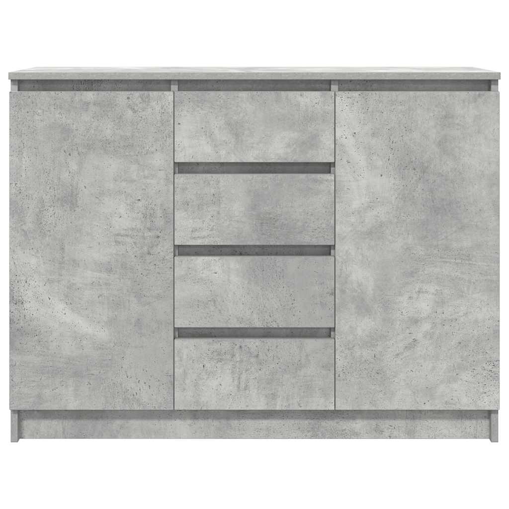 Sideboard with Drawers Concrete Grey 100.5x35x76 cm