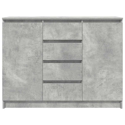 Sideboard with Drawers Concrete Grey 100.5x35x76 cm