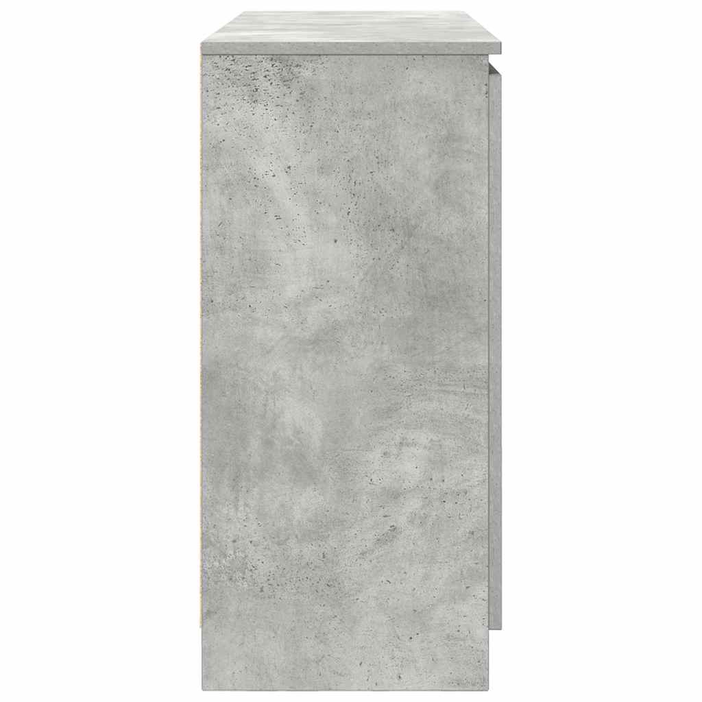 Sideboard with Drawers Concrete Grey 100.5x35x76 cm
