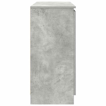 Sideboard with Drawers Concrete Grey 100.5x35x76 cm