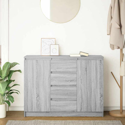 Sideboard with Drawers Grey Sonoma 100.5x35x76 cm