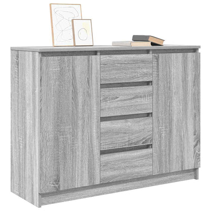 Sideboard with Drawers Grey Sonoma 100.5x35x76 cm