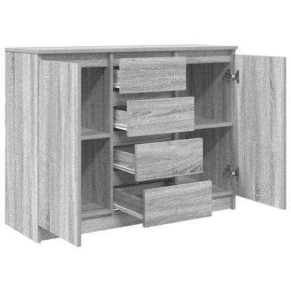 Sideboard with Drawers Grey Sonoma 100.5x35x76 cm
