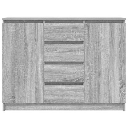 Sideboard with Drawers Grey Sonoma 100.5x35x76 cm