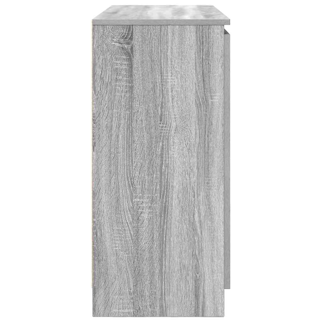 Sideboard with Drawers Grey Sonoma 100.5x35x76 cm