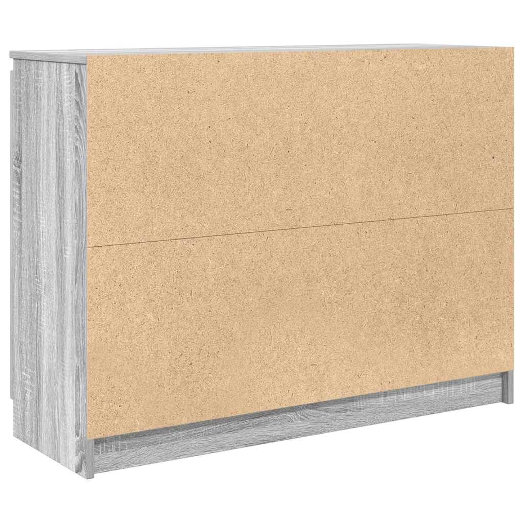 Sideboard with Drawers Grey Sonoma 100.5x35x76 cm