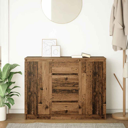 Sideboard with Drawers Old Wood 100,5x35x76 cm Engineered Wood