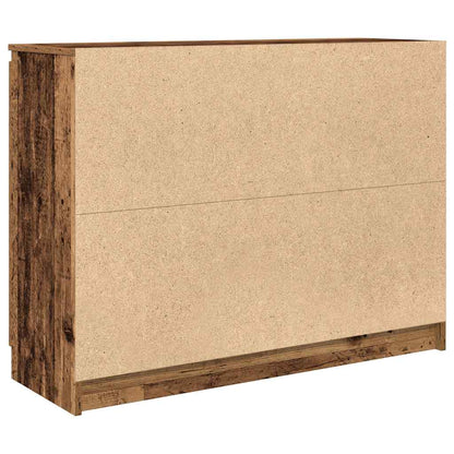 Sideboard with Drawers Old Wood 100,5x35x76 cm Engineered Wood