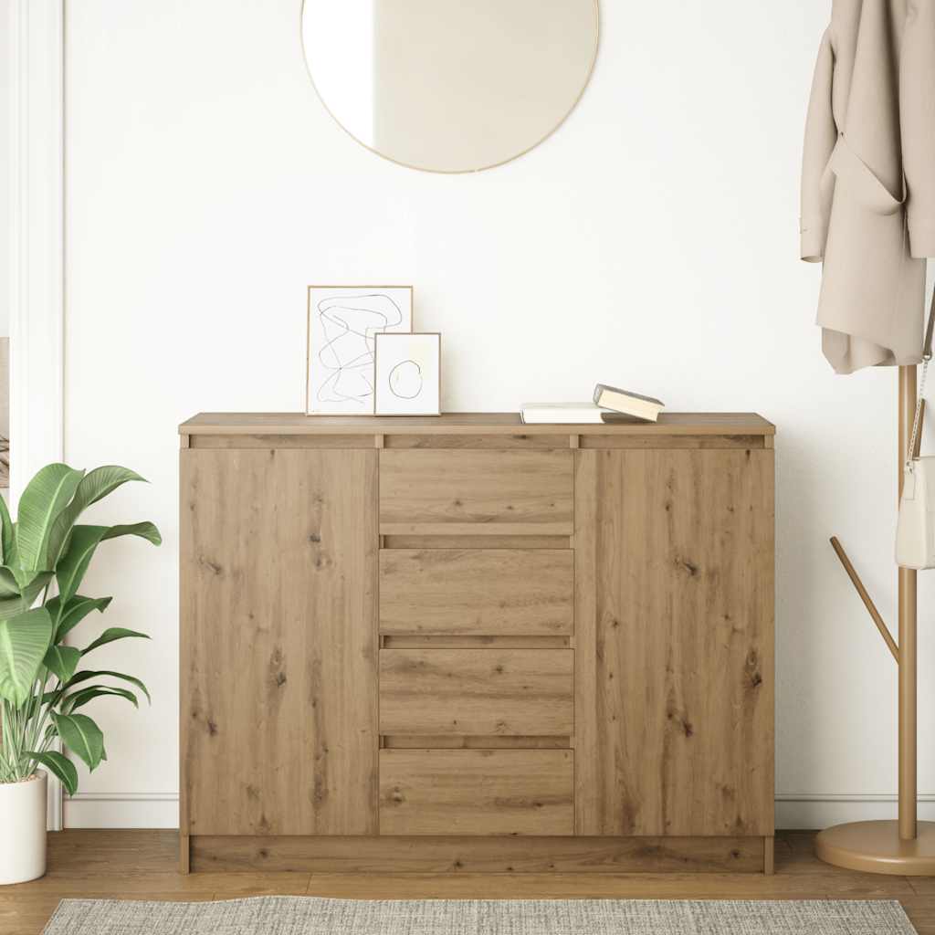 Sideboard with Drawers Artisan Oak 100.5x35x76 cm