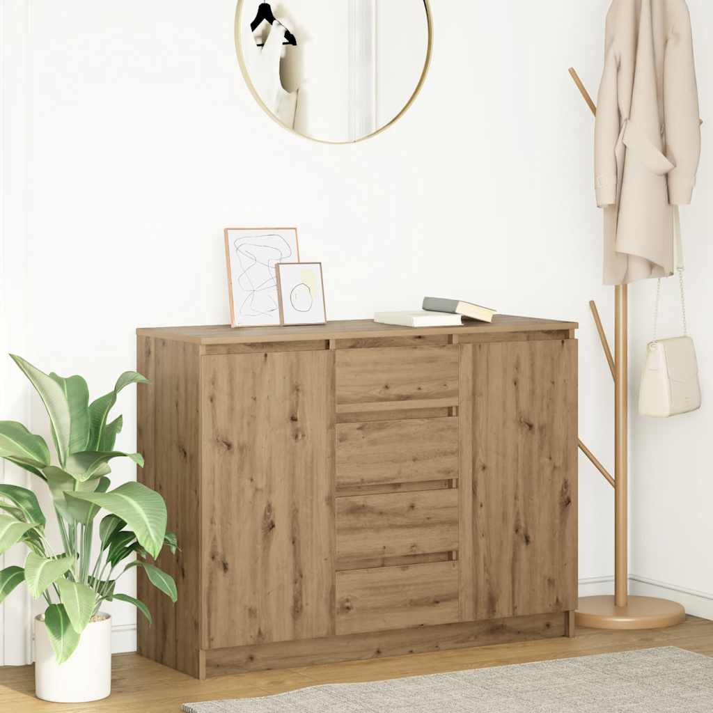 Sideboard with Drawers Artisan Oak 100.5x35x76 cm