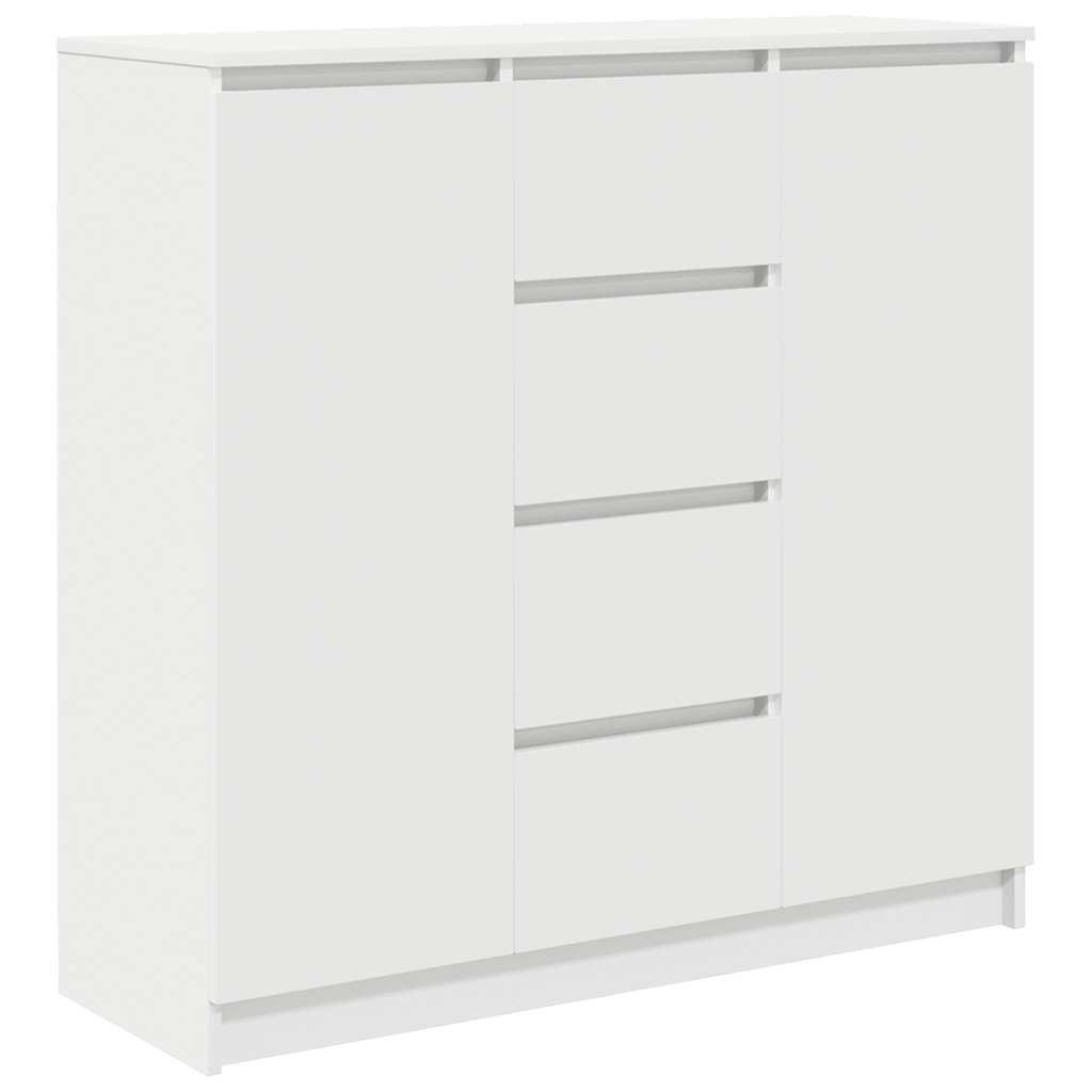 Sideboard with Drawers White 100,5x35x98,5 cm Engineered Wood