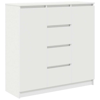 Sideboard with Drawers White 100,5x35x98,5 cm Engineered Wood