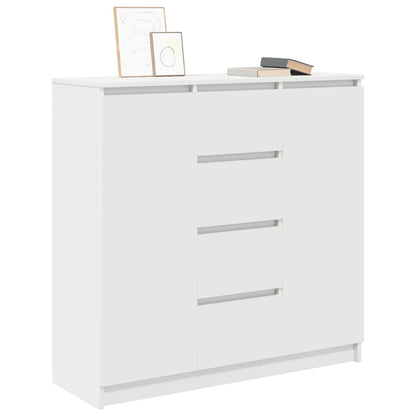 Sideboard with Drawers White 100,5x35x98,5 cm Engineered Wood