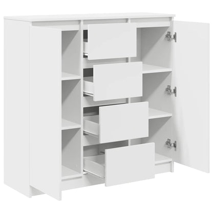 Sideboard with Drawers White 100,5x35x98,5 cm Engineered Wood