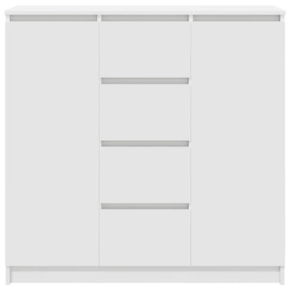 Sideboard with Drawers White 100,5x35x98,5 cm Engineered Wood