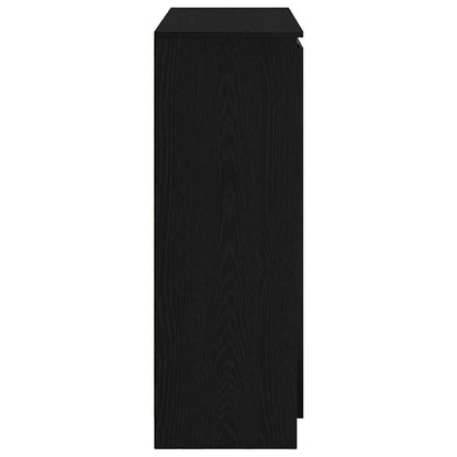Sideboard with Drawers Black Oak 100.5x35x98.5 cm