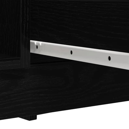 Sideboard with Drawers Black Oak 100.5x35x98.5 cm Engineered Wood