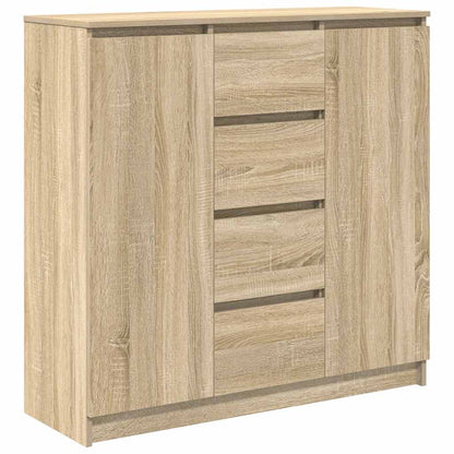 Sideboard with Drawers Sonoma Oak 100,5x35x98,5 cm Engineered Wood
