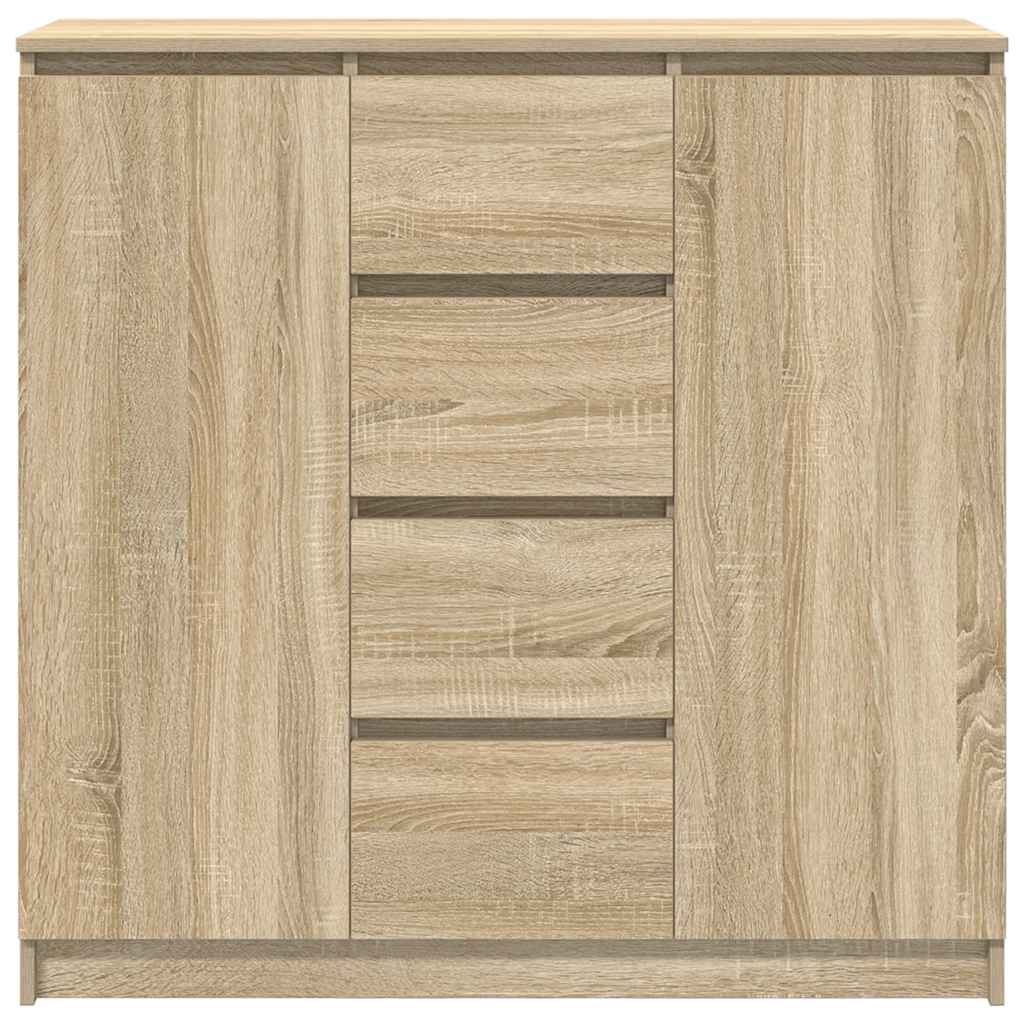 Sideboard with Drawers Sonoma Oak 100,5x35x98,5 cm Engineered Wood