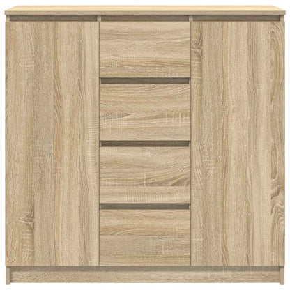 Sideboard with Drawers Sonoma Oak 100,5x35x98,5 cm Engineered Wood