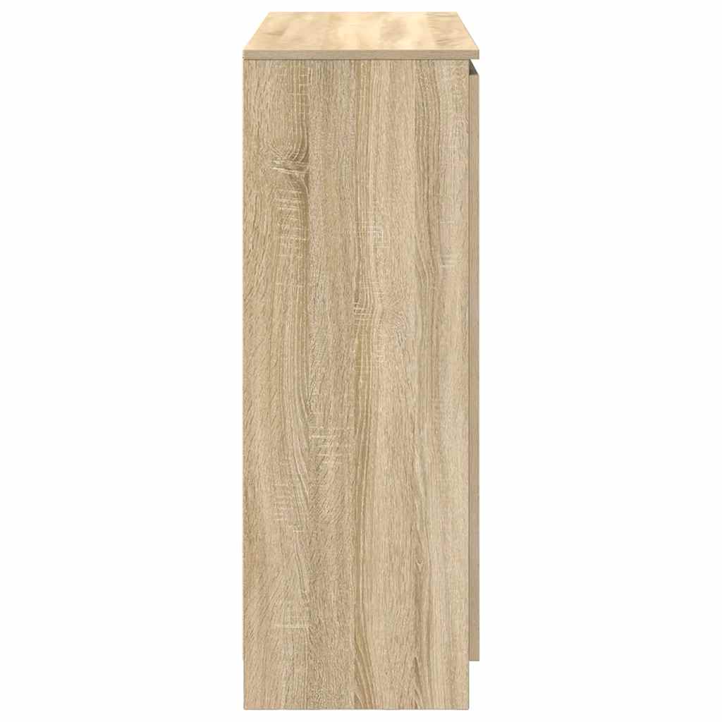 Sideboard with Drawers Sonoma Oak 100,5x35x98,5 cm Engineered Wood