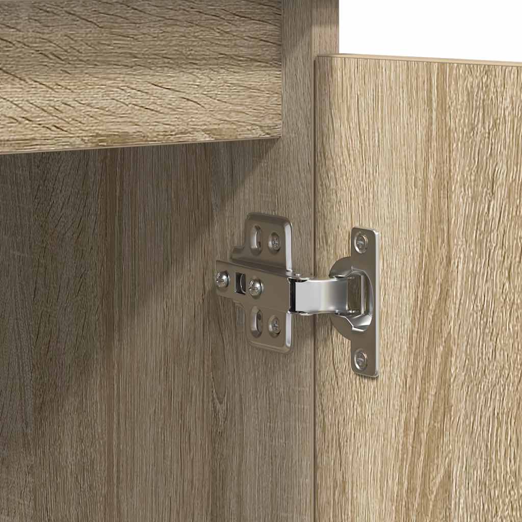 Sideboard with Drawers Sonoma Oak 100.5x35x98.5 cm Engineered Wood