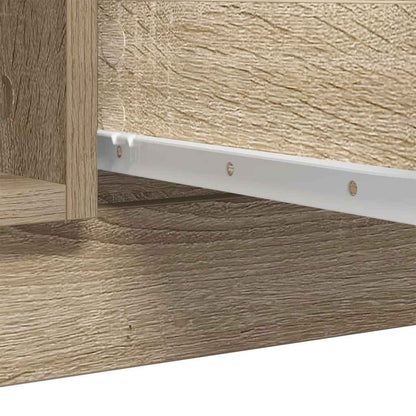 Sideboard with Drawers Sonoma Oak 100.5x35x98.5 cm Engineered Wood