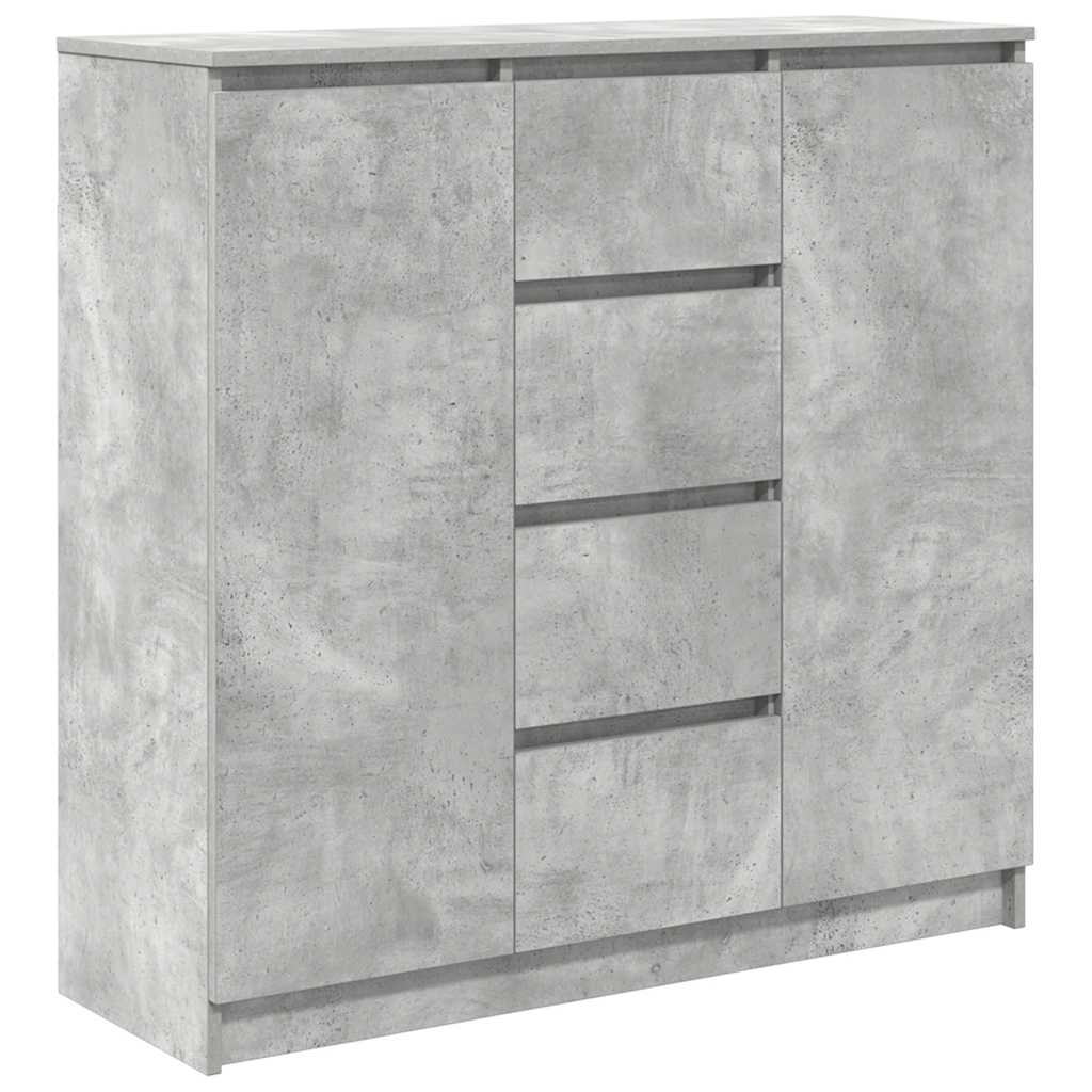 Sideboard with Drawers Concrete Grey 100.5x35x98.5 cm