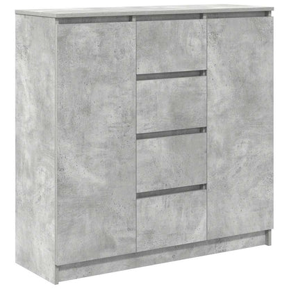 Sideboard with Drawers Concrete Grey 100.5x35x98.5 cm