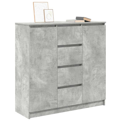 Sideboard with Drawers Concrete Grey 100.5x35x98.5 cm