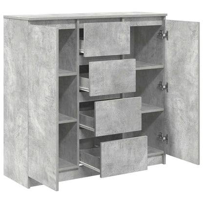 Sideboard with Drawers Concrete Grey 100.5x35x98.5 cm