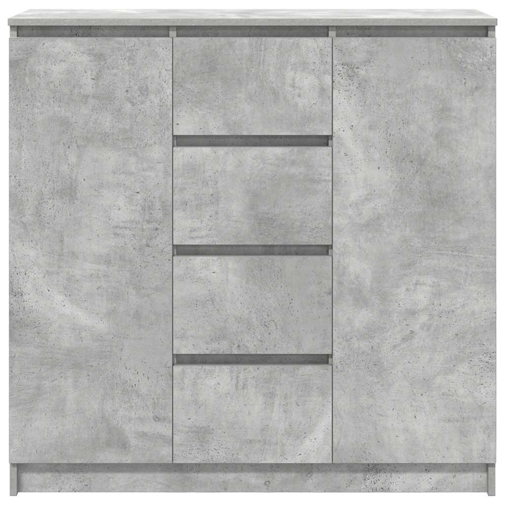 Sideboard with Drawers Concrete Grey 100.5x35x98.5 cm
