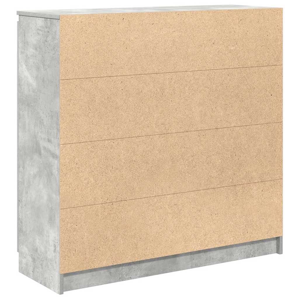 Sideboard with Drawers Concrete Grey 100.5x35x98.5 cm