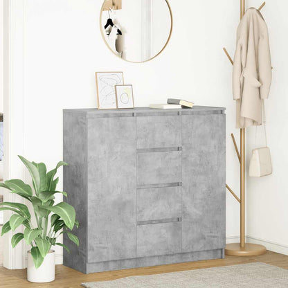Sideboard with Drawers Concrete Grey 100.5x35x98.5 cm