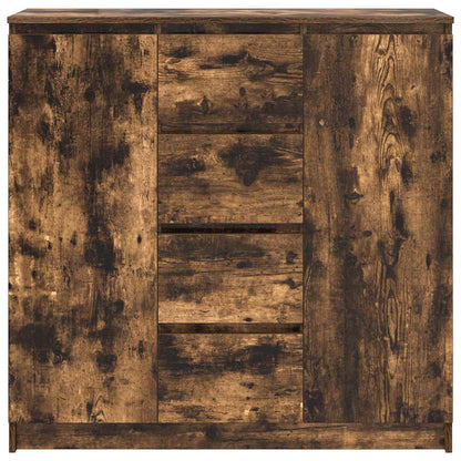 Sideboard with Drawers Smoked Oak 100.5x35x98.5 cm