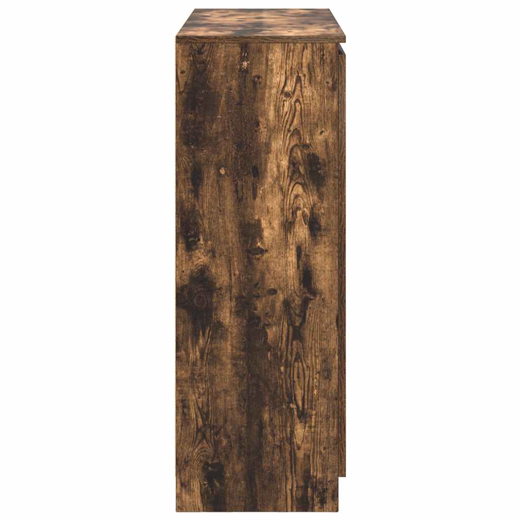 Sideboard with Drawers Smoked Oak 100.5x35x98.5 cm